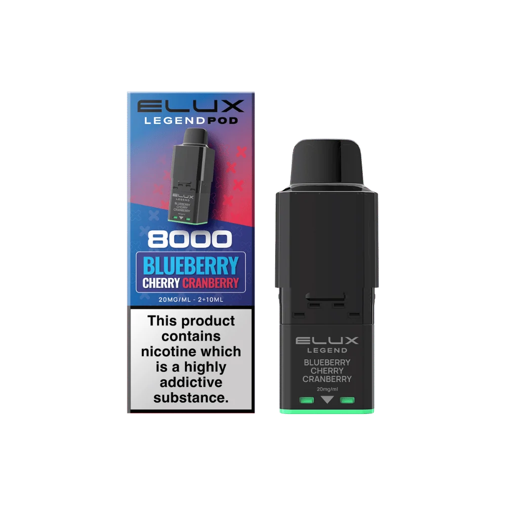 Elux Legend 8000 Prefilled Pod Blueberry Cherry Cranberry