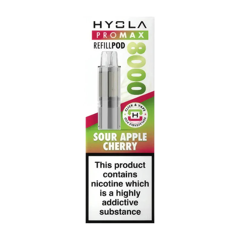 Hyola Pro Max 8000 Sour Apple Cherry Refill Pods