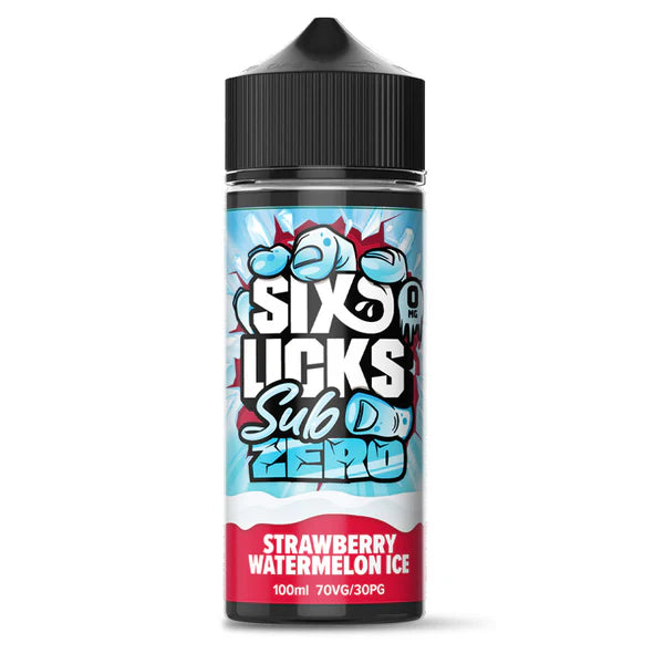 Six Licks Sub Zero Strawberry Watermelon Ice Shortfill E-Liquid