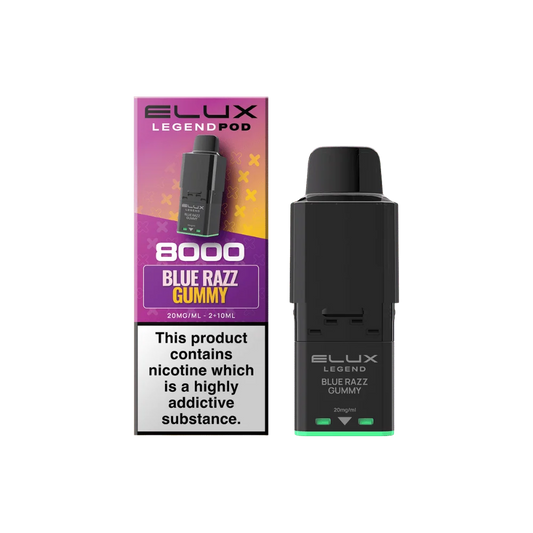 Elux Legend 8000 Prefilled Pod Blue Razz Gummy