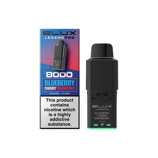 Elux Legend 8000 Prefilled Pod Blueberry Cherry Cranberry