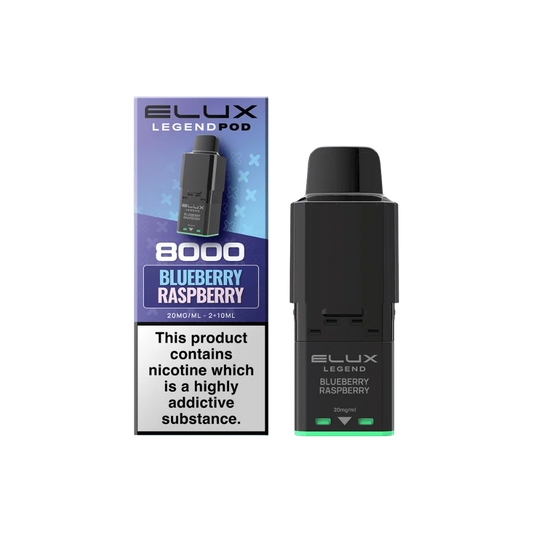 Elux Legend 8000 Prefilled Pod Blueberry Raspberry