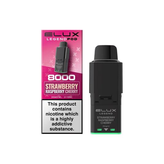 Elux Legend 8000 Prefilled Pod Strawberry Raspberry Cherry