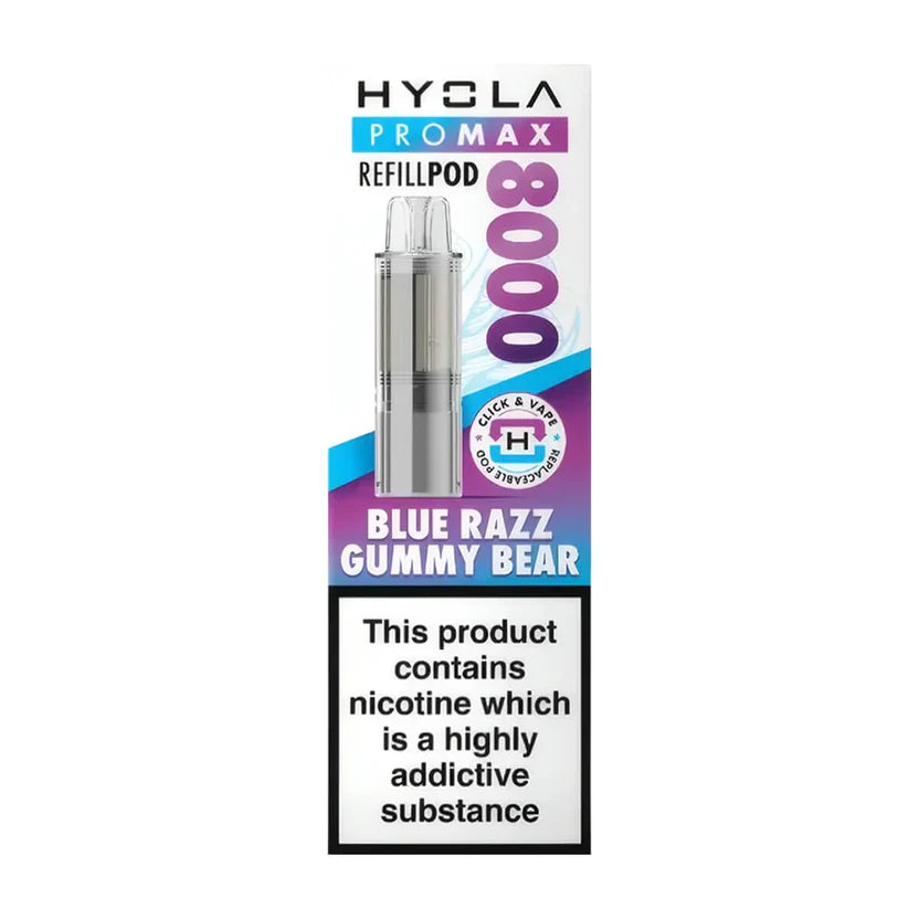 Hyola Pro Max 8000 Blue Razz Gummy Bear Refill Pods