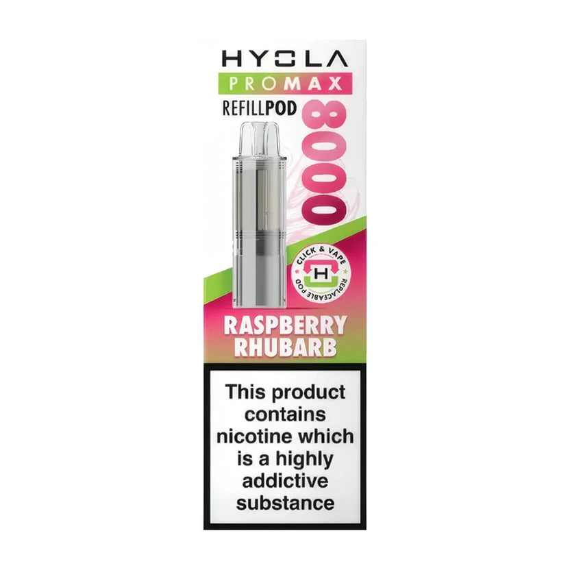 Hyola Pro Max 8000 Raspberry Rhubarb Refill Pods