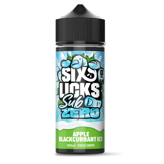 Six Licks Sub Zero Apple Blackcurrant Ice Shortfill E-Liquid