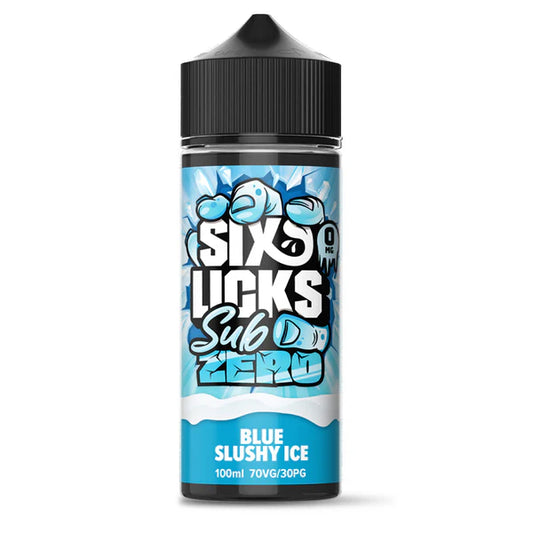 Six Licks Sub Zero Blue Slushy Ice Shortfill E-Liquid