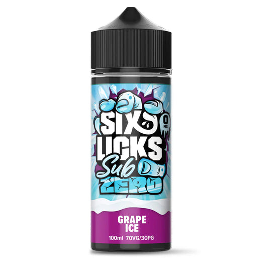 Six Licks Sub Zero Grape Ice Shortfill E-Liquid