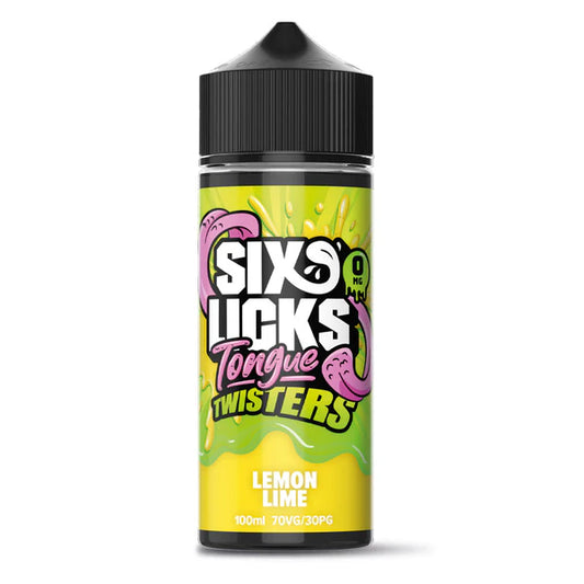 Six Licks Tongue Twisters Lemon Lime Shortfill E-Liquid