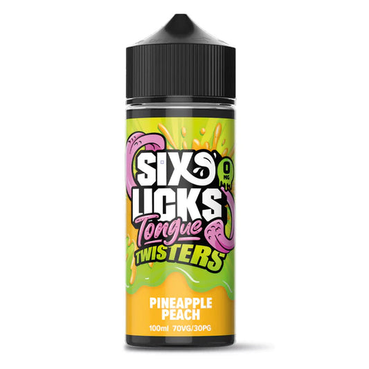 Six Licks Tongue Twisters Pineapple Peach Shortfill E-Liquid