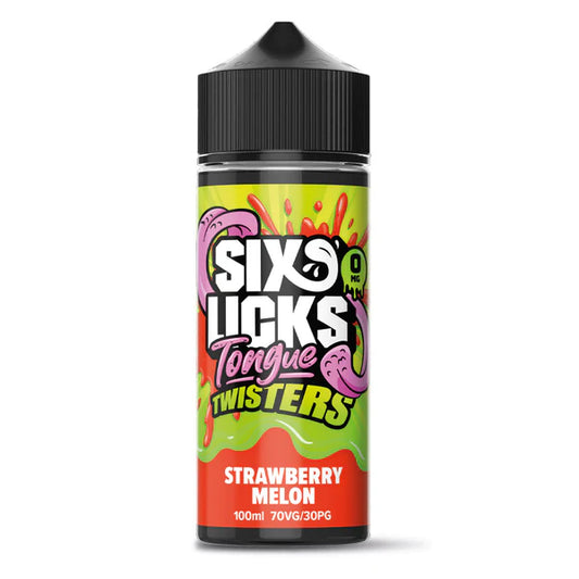 Six Licks Tongue Twisters Strawberry Melon Shortfill E-Liquid