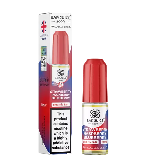 Bar Juice 5000 Strawberry Raspberry Blueberry Nic Salt E-Liquid